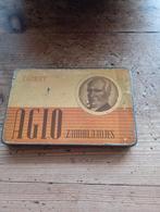 Vintage AGIO Cachet Zand blaadjes Blikje Sigaren, Ophalen of Verzenden