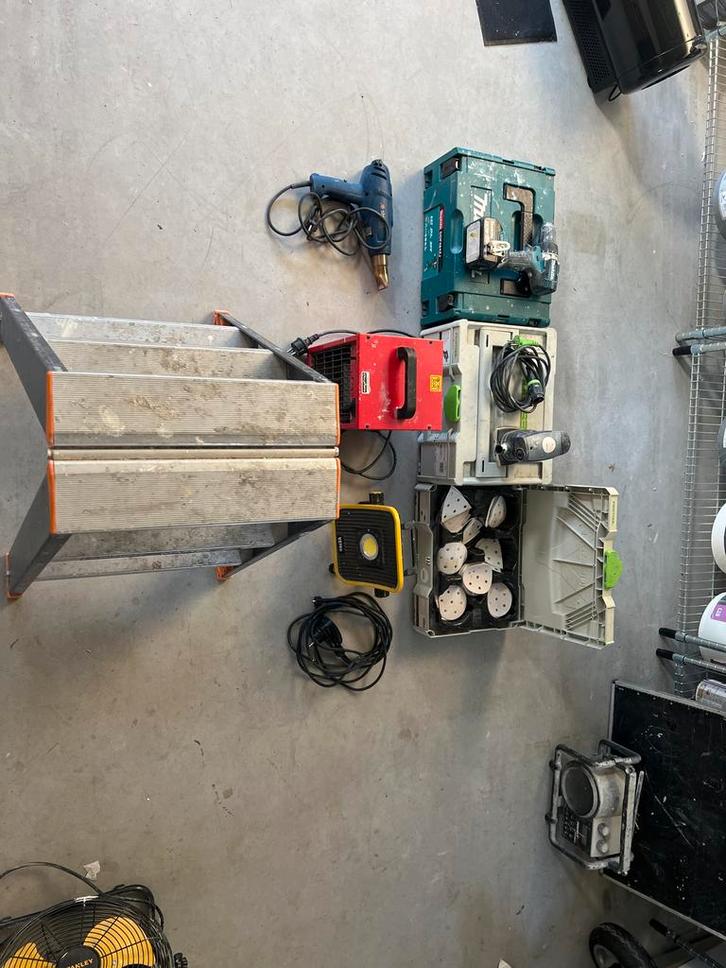 Diverse Gereedschap Set - Trap, Föhn, Lamp, Kachel, etc., Doe-het-zelf en Verbouw, Gereedschap | Handgereedschap, Gebruikt, Ophalen of Verzenden