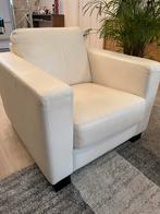 Wit witte leren fauteuil, Ophalen, Gebruikt, Eenpersoons, Minder dan 150 cm