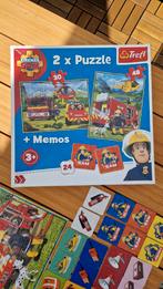 Trefl Brandweerman Sam - 2 puzzels + 1 memory, Ophalen of Verzenden, 10 tot 50 stukjes, Zo goed als nieuw