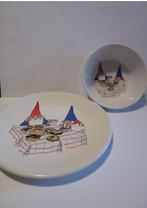 David de Kabouter bord en schaaltje, Verzenden, Gebruikt, Overige typen