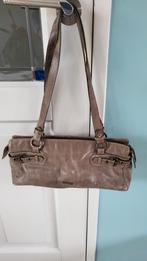 Claudio Ferrici leren tas taupe bruine schoudertas als nieuw, Sieraden, Tassen en Uiterlijk, Tassen | Schoudertassen, Ophalen of Verzenden