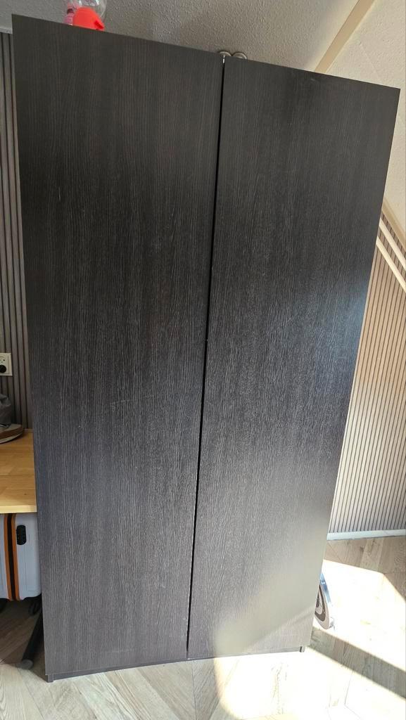 Ikea PAX Kast - Zwartbruin - 100x202 cm, Huis en Inrichting, Kasten | Kledingkasten, Gebruikt, 200 cm of meer, 100 tot 150 cm