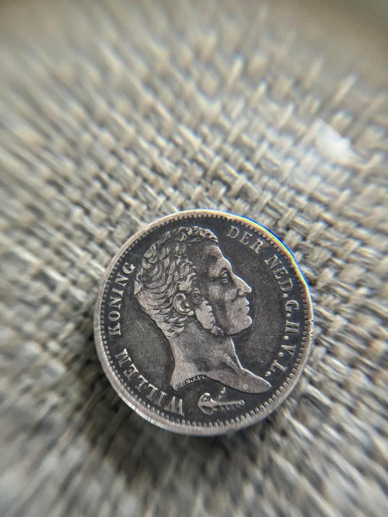 Zilveren Gulden Willem I 1824 - Zeer Fraai, 1 gulden, Zilver, Ophalen of Verzenden, Koning Willem I