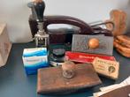 Nietmachine -stempel- inkt-pennehouders- kroonpen, Ophalen of Verzenden
