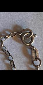 Zilveren bedelarmbandje vele merkjes voor de smalle pols, Ophalen of Verzenden, Zilver