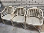 4 vintage Baker faux bamboo webbing stoelen 💝, Huis en Inrichting, Ophalen of Verzenden, Wit, Twee