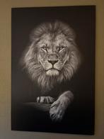 Schilderij leeuw canva aluminium, Huis en Inrichting, Woonaccessoires | Schilderijen, Tekeningen en Foto's, Ophalen, Zo goed als nieuw