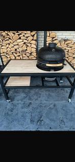 Outr Kamado 21” incl stalen eiken tafel, Tuin en Terras, Houtskoolbarbecues, Ophalen, Zo goed als nieuw