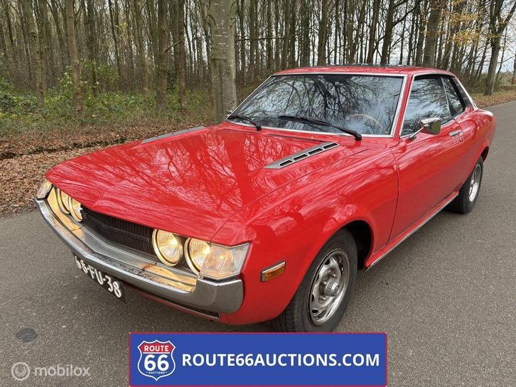 Toyota Celica 1.6 | 1975 | Route 66 Auctions, Auto's, Oldtimers, Bedrijf, Te koop, Toyota, Benzine, Overige carrosserieën, Handgeschakeld