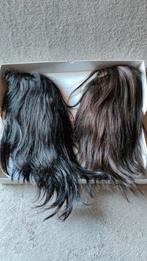 2 Wig fashion Platinum pruiken - echt haar - zwart en bruin, Nieuw, Ophalen of Verzenden, Pruik of Haarverlenging