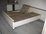 Dubbel bed zonder matrassen, Huis en Inrichting, Slaapkamer | Bedden, 160 cm, Modern, Gebruikt, Wit