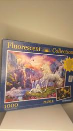 Fluorescent Collection Eenhoorn Puzzel 1000 Stukjes, Ophalen of Verzenden, 500 t/m 1500 stukjes, Zo goed als nieuw, Legpuzzel