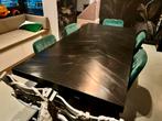Zwart Tafelblad 180x90 Visgraat (Hongaarse punt), Huis en Inrichting, Tafels | Eettafels, Ophalen, Gebruikt, 50 tot 100 cm, Vijf personen of meer
