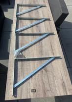 Houten paneel 240x60x1,8 cm met beugels als nieuw!, Doe-het-zelf en Verbouw, Platen en Panelen, Ophalen of Verzenden, Zo goed als nieuw