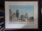 Litho (?) Dordrecht: zicht op de Grote Kerk, Antiek en Kunst, Kunst | Litho's en Zeefdrukken, Ophalen of Verzenden