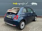 Fiat 500 C 1.2 Lounge Cabrio *blauw/beige *carplay *cruise, Auto's, Fiat, Te koop, Geïmporteerd, 500C, Benzine