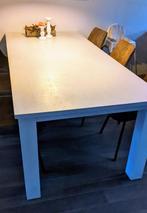 robuuste eettafel, Huis en Inrichting, Tafels | Eettafels, Ophalen, Teakhout, 200 cm of meer, 50 tot 100 cm