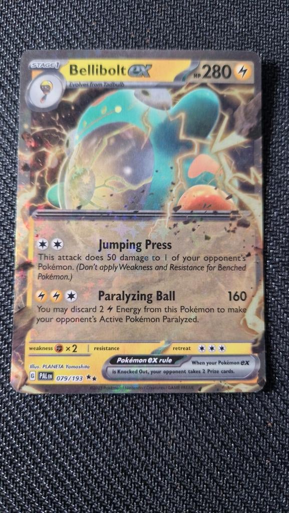 Bellibolt ex 079/193 Scarlet&Violet Paldea Evolved Pokemon, Ophalen of Verzenden, Zo goed als nieuw, Losse kaart
