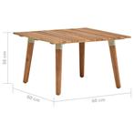 Tuintafel 60x60x36 cm massief acaciahout gratis bezorgd, Tuin en Terras, Tuinmeubel-accessoires, Nieuw, Ophalen of Verzenden