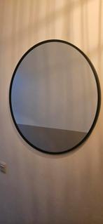Ronde Spiegel met Zwart Frame, Ophalen, Rond, Zo goed als nieuw, Minder dan 100 cm