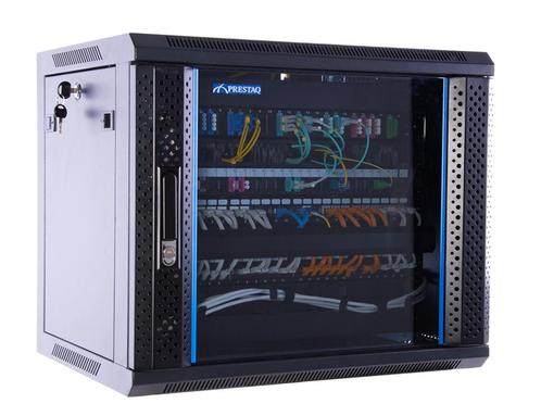 wand patchkast 60 breed 60 diep 9U met glazendeur, Computers en Software, Serverkasten, Nieuw, Glas, Plaatstaal, Ophalen of Verzenden
