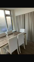 6 Witte eetkamerstoel met hoes ikea (incl 2 nieuwe hoezen), Huis en Inrichting, Ophalen, Gebruikt, Wit, Vijf, Zes of meer stoelen