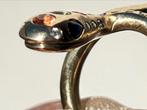 Zeldzame gouden ring met saffieren en diamanten King Cobra, Ophalen, Zo goed als nieuw, 17 tot 18, Dame
