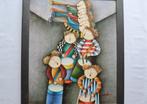 Musicerende figuren - schilderij 60x50 cm, Kinderkunst ~2005, Overige typen, Ophalen of Verzenden, 50 tot 75 cm, 50 tot 75 cm