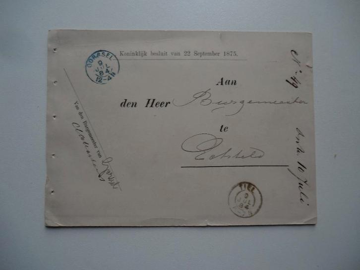 Echteld,Tiel,Ochten,Gorssel,Burgemeester,Nijmegen,Militair, Verzamelen, Ansichtkaarten | Nederland, Gelopen, Gelderland, Voor 1920