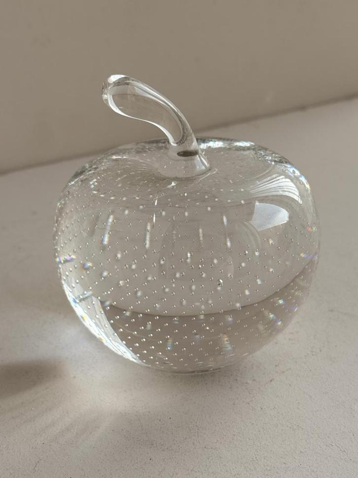 Glazen appel presse-papier Royal Leerdam, Huis en Inrichting, Woonaccessoires | Overige, Zo goed als nieuw, Ophalen of Verzenden