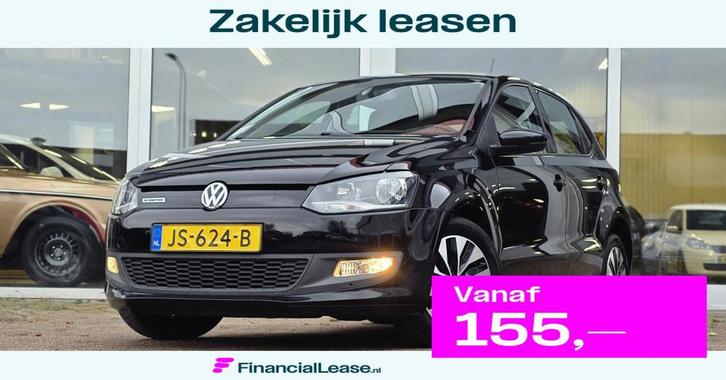 Volkswagen Polo 1.0i BlueMotion 95pk 100% Onderhouden Naviga, Auto's, Volkswagen, Bedrijf, Lease, Financial lease, Polo, ABS, Airbags