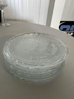 Glazen gebaksbordjes 6x, Ophalen of Verzenden, Zo goed als nieuw, Vierkant, Glas