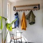 Industriële Kapstok Hout & Metaal - 130cm, Ophalen