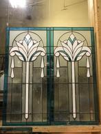 Glas in lood panelen art deco, Ophalen, Gebruikt, Minder dan 80 cm, Overige typen