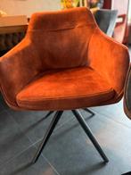 6 x Draaistoel( swingback) 2 orange en 4 taupegroen, Ophalen, Gebruikt, Stof