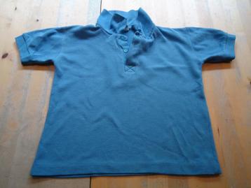 Blauw polo shirt maat 116 (MP10-H15)