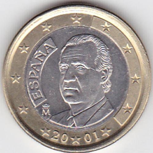 1 euro 2001, 2003, 2007 Spanje, Postzegels en Munten, Munten | Europa | Euromunten, Losse munt, 1 euro, Spanje, Ophalen of Verzenden
