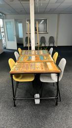 Toffe houten tafel, Ophalen, 50 tot 100 cm, Zo goed als nieuw, Vijf personen of meer