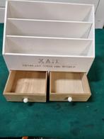 posthouder van hout met 2 lade, Diversen, Bureau-accessoires, Ophalen of Verzenden