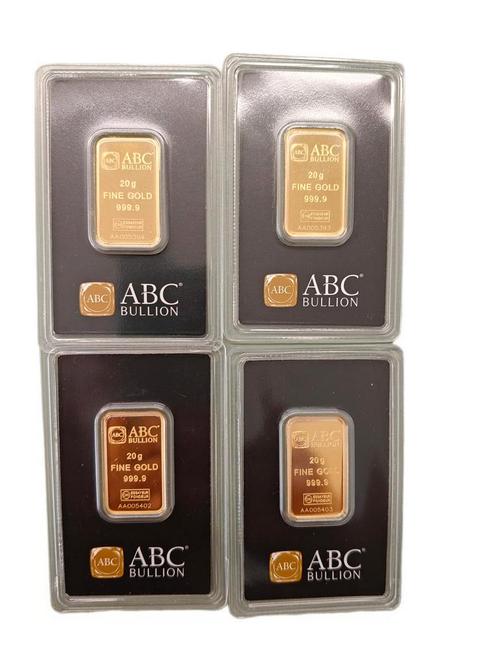 20 gram goudbaar ABC Australië, Postzegels en Munten, Edelmetalen en Baren, Goud, Ophalen of Verzenden