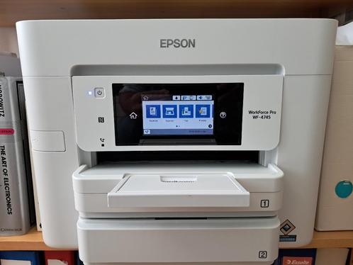 Epson Work Force Pro WF 4745  printer, Computers en Software, Printers, Zo goed als nieuw, Printer, Inkjetprinter, Faxen, Kleur printen