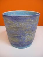 kleurrijke keramische bloempot, Tuin en Terras, Bloempotten, Rond, Binnen, Ophalen of Verzenden, Zo goed als nieuw