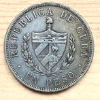 Cuba 1 Peso 1933 zilver, Ophalen of Verzenden, Noord-Amerika, Zilver