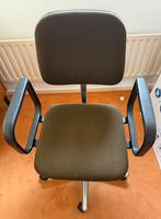 Vintage bureaustoel met bruine bekleding, Huis en Inrichting, Bureaustoelen, Ophalen, Gebruikt, Bruin, Bureaustoel