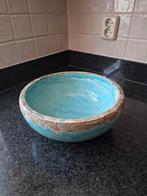 Mooie Grote Stenen geglazuurde Schaal/ Bloembak, Ophalen, Rond, Zo goed als nieuw, Aardewerk