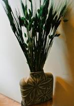 Parlane landelijke vaas groen/grijs natuur tint handmade, Overige kleuren, Aardewerk of Porselein, Ophalen of Verzenden, Zo goed als nieuw