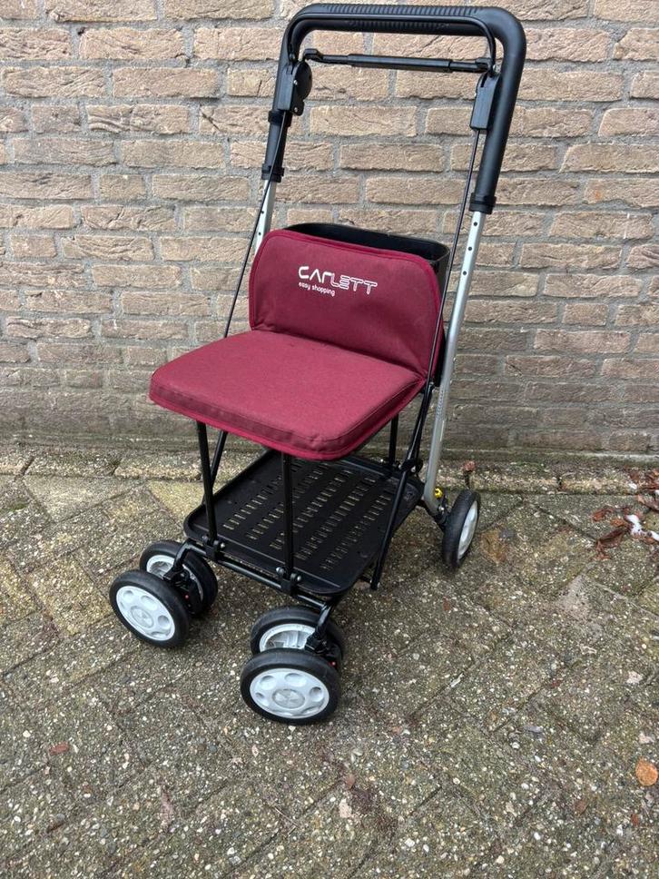 Carlett Lett800 rollator en boodschappenwagen in een., Diversen, Rollators, Gebruikt, Lichtgewicht, Opvouwbaar, Ophalen