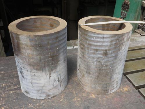 2 bronzen bussen RG7 inw. 138 mm uitw. 183 mm, hoogte 245 mm, Doe-het-zelf en Verbouw, Metalen, Nieuw, Overige metalen, Ophalen