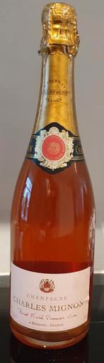 NIEUW champagne Charles Mignon Brut Rose Premier Cru, Verzamelen, Wijnen, Nieuw, Frankrijk, Ophalen of Verzenden, Champagne